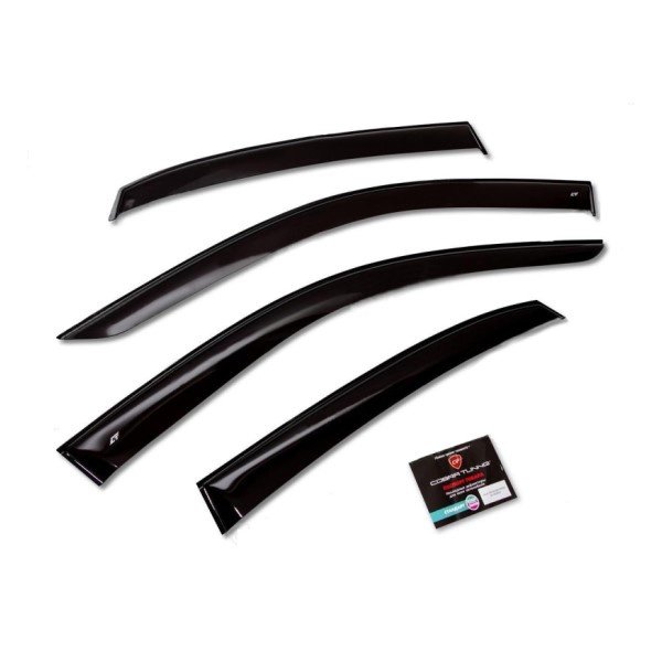 Дефлекторы боковых окон для Hyundai Solaris 2 (Хендай Солярис) 2017-2024, Акцент 2017-2022, ветровик