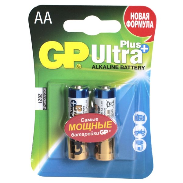 Батарейка GP Ultra Plus alkaline AA LR6 2шт