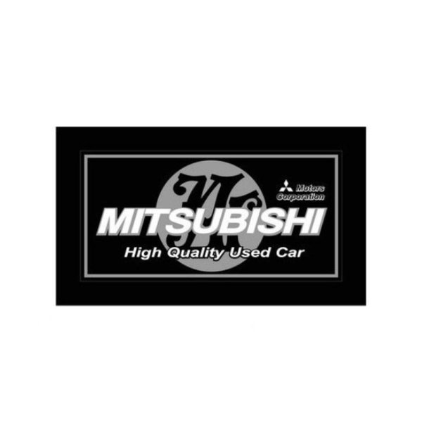 Табличка на номер пластик Mitsubishi серая 