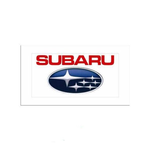 Табличка на номер пластик Subaru белая