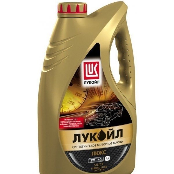 Масло моторное Лукойл Люкс 5W40 Синтетика SN/CF Россия 4+1л