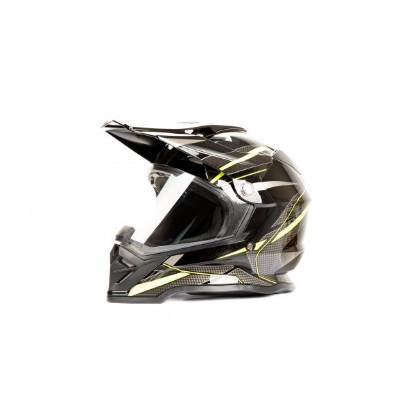 Шлем мото HIZER B6197-1 (S) #4 black/yellow