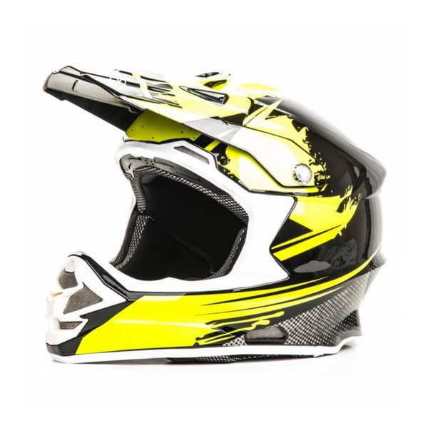 Шлем мото кроссовый HIZER B6195 (L) #2 black/yellow