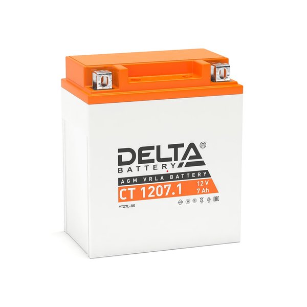 Аккумулятор мото Delta СТ 1207.1 7 А/ч L