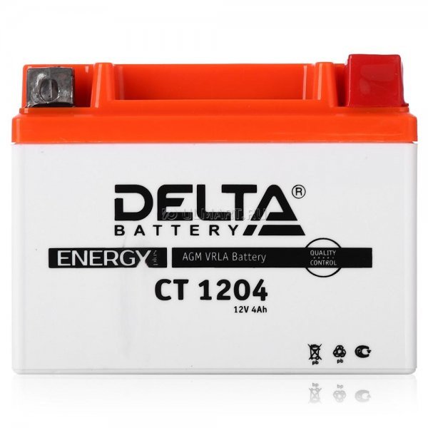 Аккумулятор мото Delta 1204 4 А/ч L