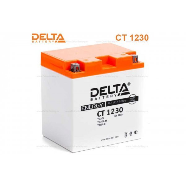 Аккумулятор мото Delta СТ 1230 30 А/ч L