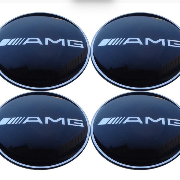Стикер Mercedes AMG 60 мм черный 4 шт