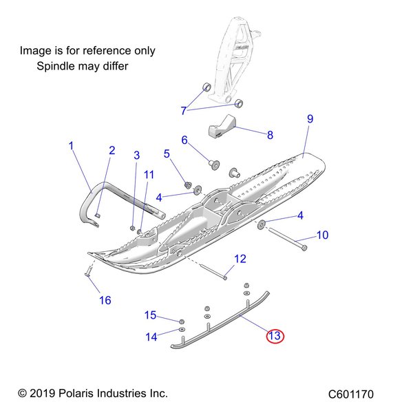 Конек лыжи снегохода Polaris