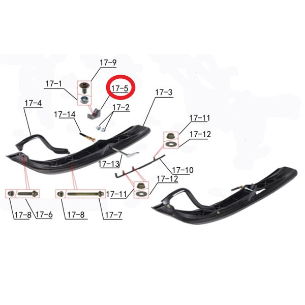 Буфер лыжи, резина Stels LU091356 Оригинал