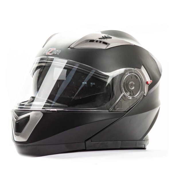Шлем мото модуляр HIZER 625 (L) #1 matt black (2 визора)
