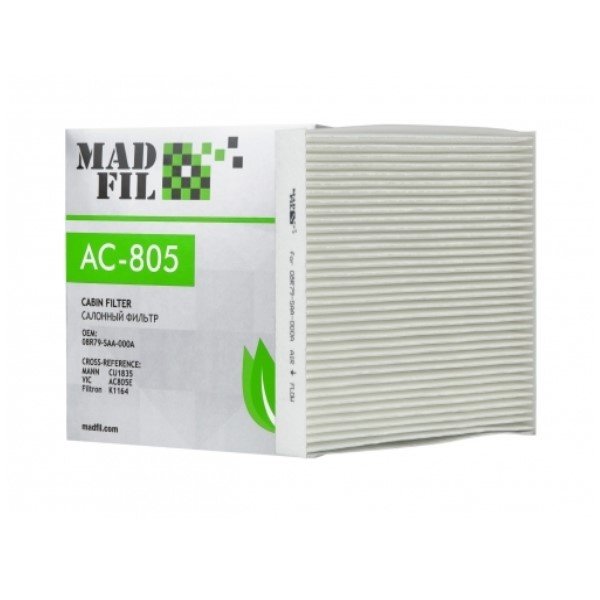 Фильтр салонный Madfil AC-805 (M2 HND57/CU 1835/CU 1827 Mann)