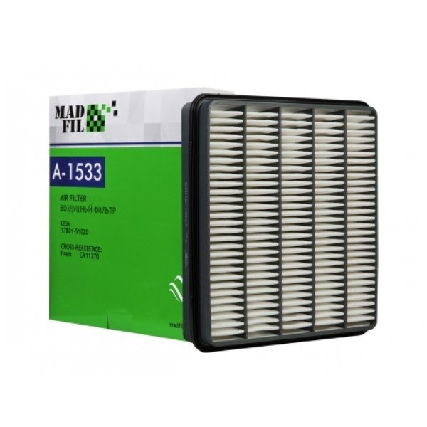 Фильтр воздушный Madfil A-1533 (17801-51020 Оригинал Toyota/A-1030 Vic) LC-200 Дизель