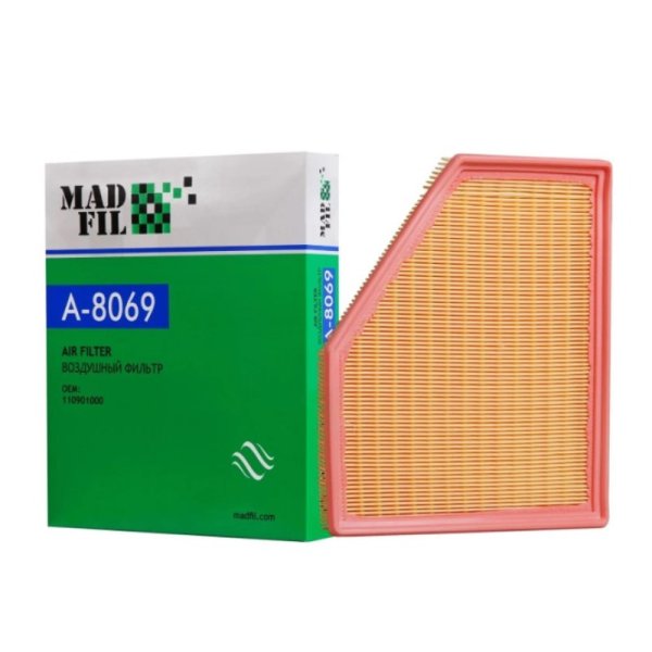 Фильтр воздушный Madfil A-8069 (1109120-RA52/110901000 Оригинал Voyah) Free до 08.22 