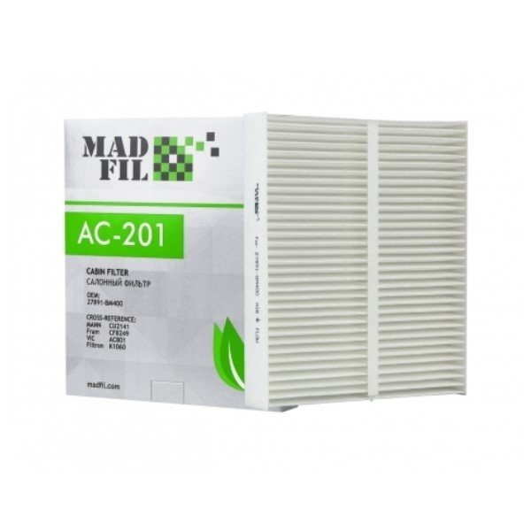 Фильтр салонный Madfil AC-201/AC-3507 (M2 NSN10/CU 2141 Mann/CF 9882 Fram)