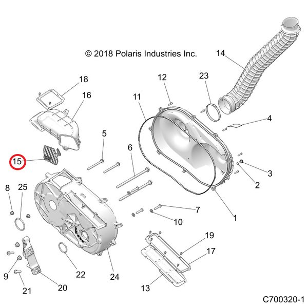 Экран BRKT-SCREEN BELT Polaris 5266524 Оригинал