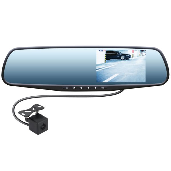 Видеорегистратор SWAT VDR-4U салон зеркало+камера заднего вида экран 4,3