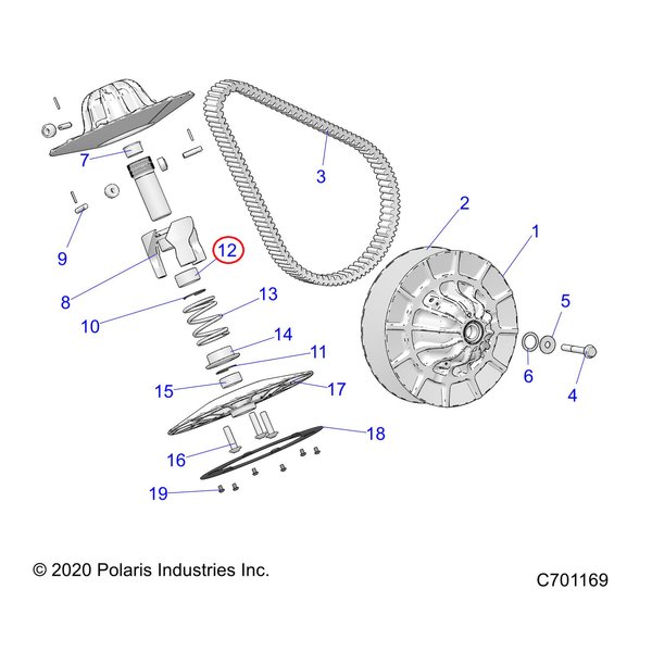 Втулка BEARING-MU 35*20 Polaris 3515175 Оригинал