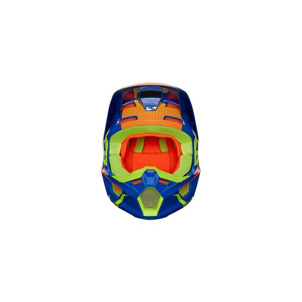 Мотошлем подростковый Fox V1 Oktiv Youth Helmet Blue YS 2021 25878-002-YS