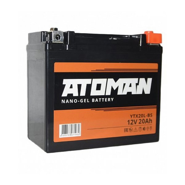 Аккумулятор мото Atoman Nano Gel 20 А/ч L