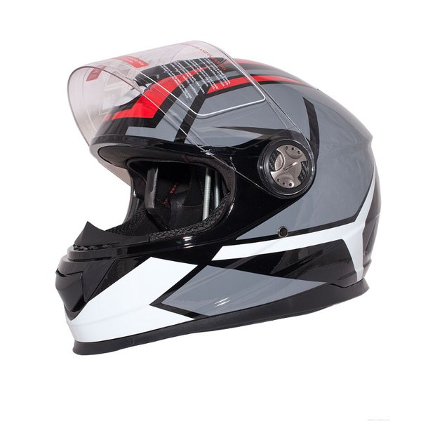 Шлем интеграл RACER BLD-M62 M серый/красный