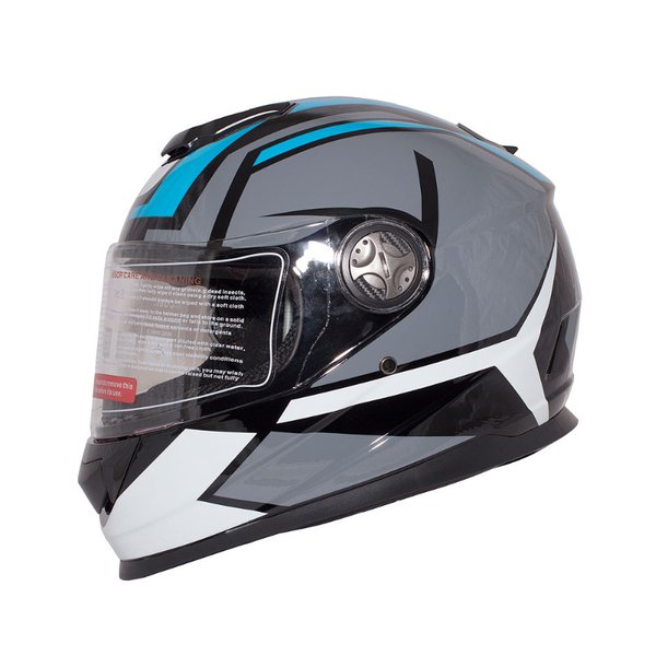 Шлем интеграл RACER BLD-M62 M серый/синий