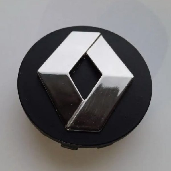 Заглушка диска Renault 58мм черный хром