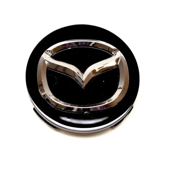 Заглушка диска Mazda 56мм черный/хром