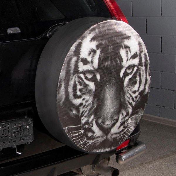 Чехол запасного колеса SKYWAY Тигр R16,17 диаметр 77см эко-кожа (полиэстер)