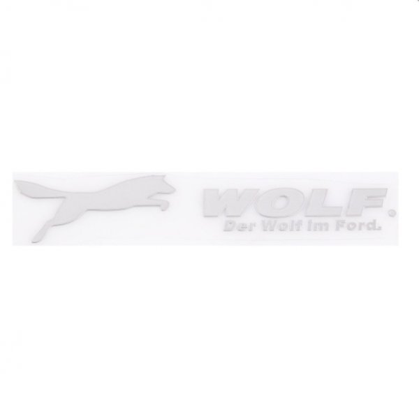 Шильдик металлопластик SW WOLF 150*20мм серый