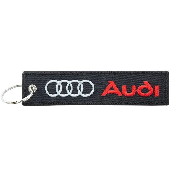 Брелок для авто ткань с вышивкой AUDI