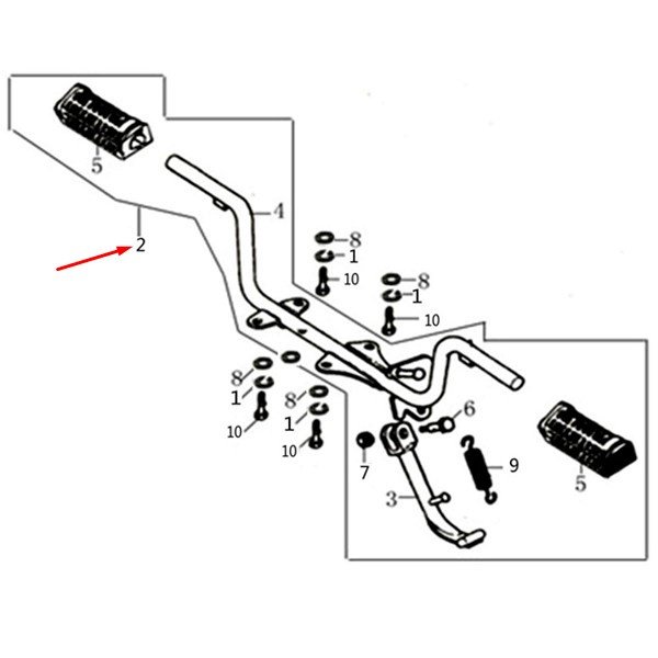 Подножка основная в сборе ALF0406 R0000072809