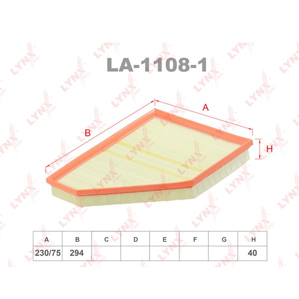 Фильтр воздушный Lynx LA-1108-1 (C 3090/1 Mann)