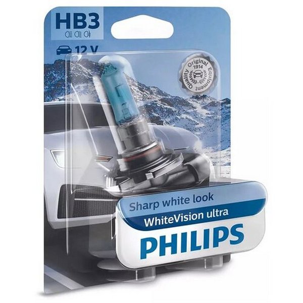 Лампа HB3 Philips  12.8V 60W P20d (9005 ) White Vision Ultra 9005WVUB1 блистер 