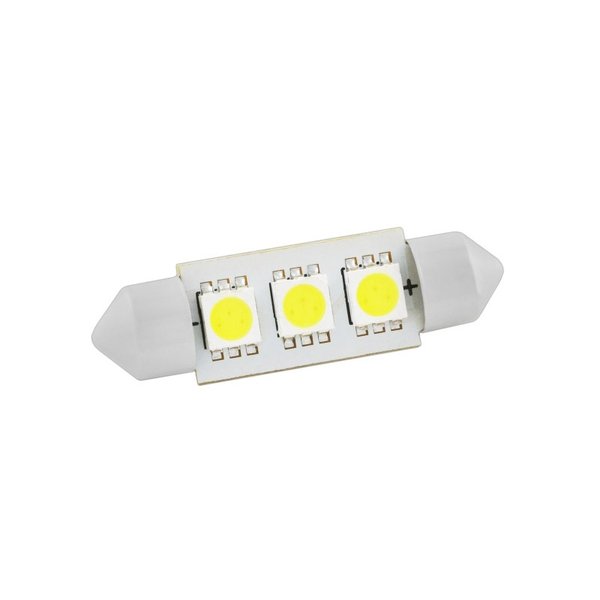 Лампа св/д T11*36 12V 3 SMD LED White 