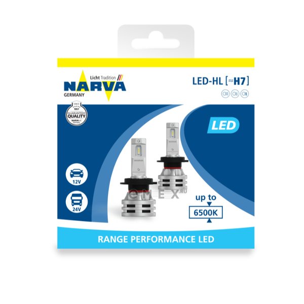 Лампа H7 Range Performance LED 6500K 12/24V RPL2 X2 Narva (2 шт)