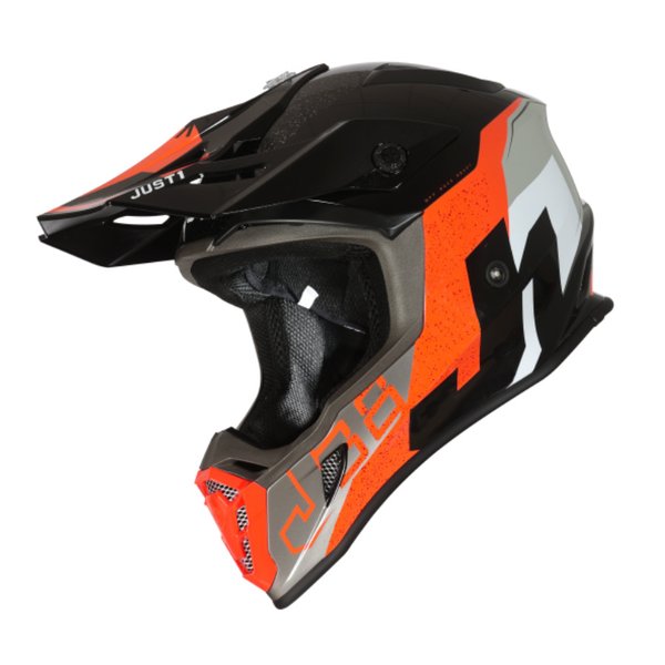 Шлем кроссовый JUST1 J38 Когпег (оранжевый/черный глянцевый, L, 1560035-880-8228)