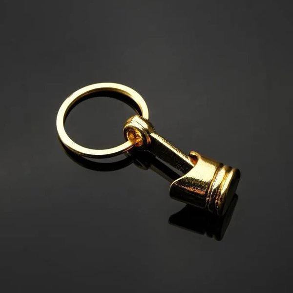 Брелок для ключей, поршень, металл, золото 2533009