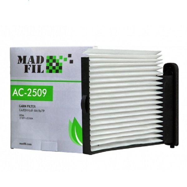 Фильтр салонный Madfil AC-2509 (CA-18190 Sakura/CF 10545 Fram/CU 22007 Mann) Tiida Индонезия 