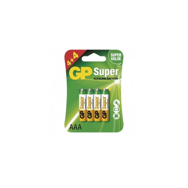 Батарейка GP Super alkaline AAA LR03 24A4/4-2CR8 BL-8/96/960