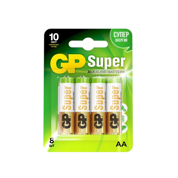 Батарейка GP Super alkaline AA LR6 15A4/4-2CR8 BL-8/96/960