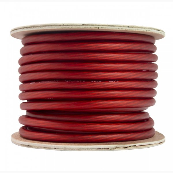 Провод силовой AMP 100% OFC Ultraflexible 4Ga Красный (25м) медь(2)