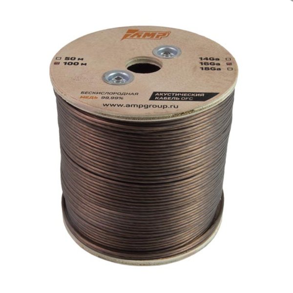 Провод силовой AMP 100% OFC Ultraflexible 16Ga (100м) медь(4)