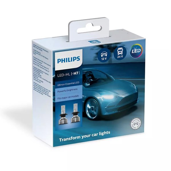 Лампа H7 Philips LED Ultinon Essential  (бокс 2 шт)