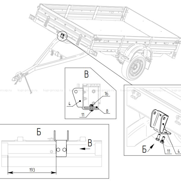Домкрат платформы МЗСА 8615.0003